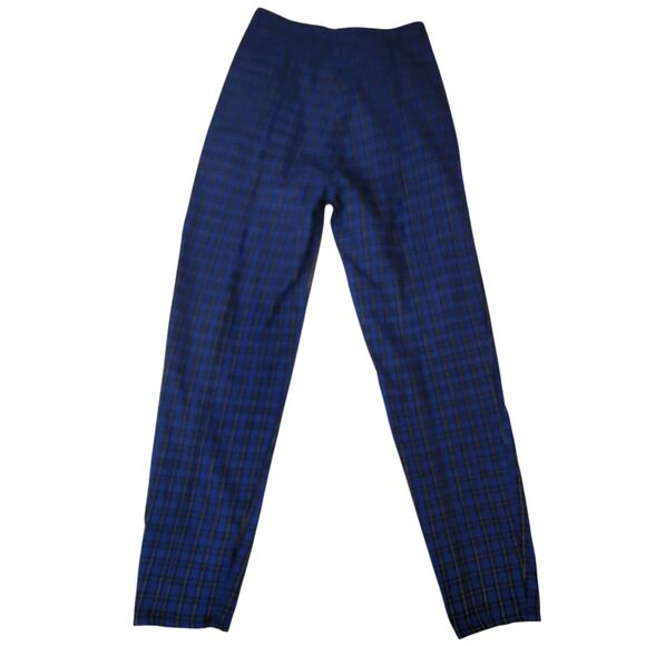 Tiger Mist Pants Womans Small Blue Plaid Zip Pockets Slim Clueless Retro Y2K - Picture 2 of 8